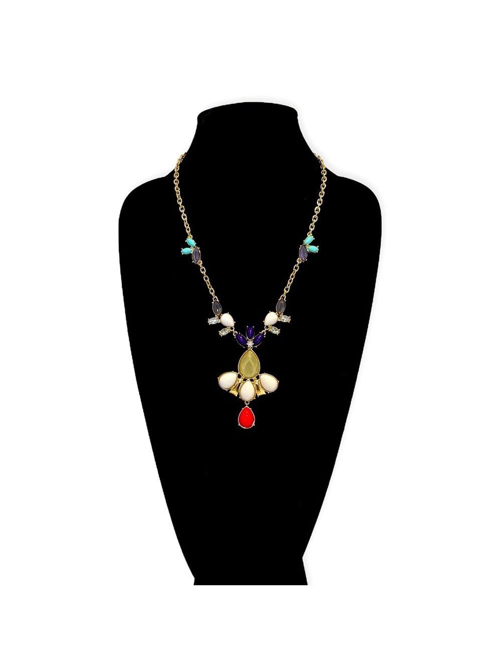 LEE ANGEL for NEIMAN MARCUS | Primary Color Pop Gold Statement Necklace | NWT - Picture 6 of 6